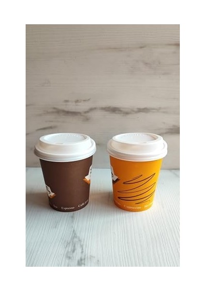 8 Oz Kapaklı Karton 100 Adet + 100 Adet Kapak fiyatları