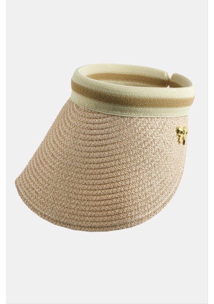 Fiyong Kasketli Hasır Plaj Şapkası