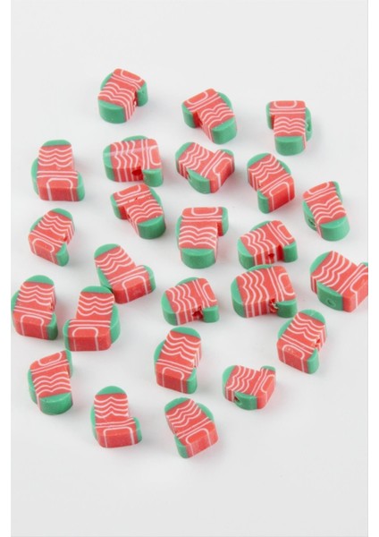 Çorap Yılbaşı Fimo Boncuk 100 Adet