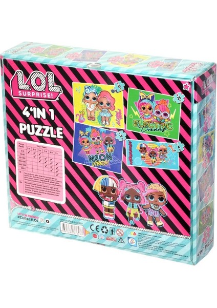 LOL7627 Laço Kids L.o.l. 4'ü1 Kutuda Puzzle / 6+12+16+25 Parça Puzzle fiyatları