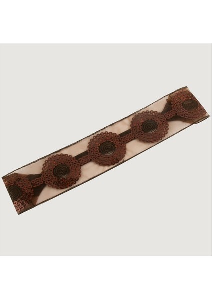 Saç Bandı Kahverengi Toka