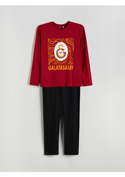 Yeni Sezon Standart Kalıp Galatasaray Baskılı Erkek Pijama Takımı indirimleri