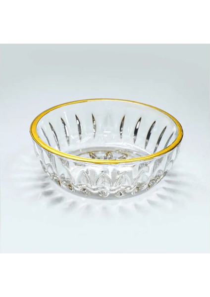 Elif Altın Yaldızlı 6 Parça Cam Lokumluk ROYALEKS-81084