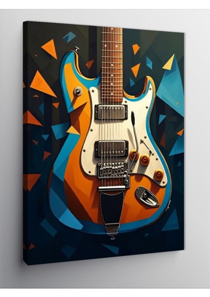Kanvas Tablo Soyut Elektro Gitar 100 x 140 CNVSDKEY-126016-100-140