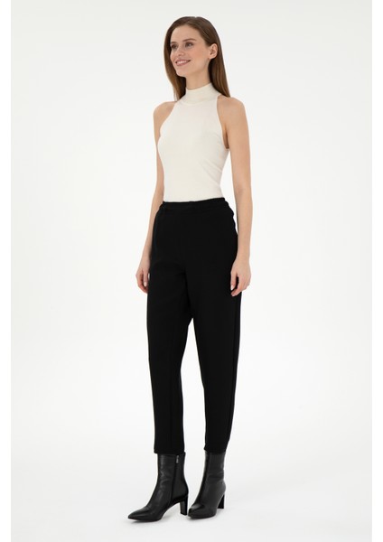 Kadın Siyah Pantolon (Kanvas-Chino) 50290902-VR046