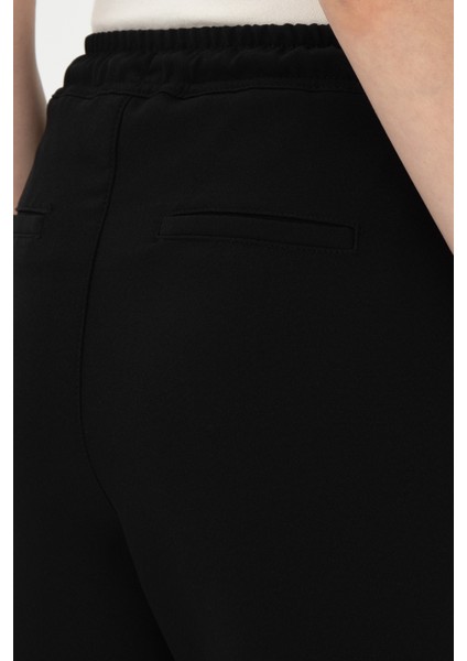 Kadın Siyah Pantolon (Kanvas-Chino) 50290902-VR046