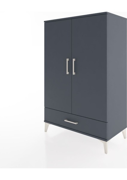Hyperion Dolap Tek Raflı Tek Çekmeceli Tek Askılı 88X44X134 Antrasit-Antrasit modelleri
