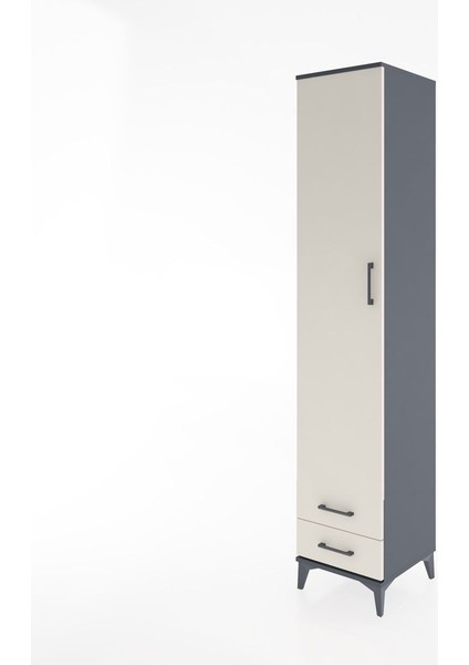 Hyperion Dolap 5 Raflı 2 Çekmeceli Tek Kapaklı 44X44X221 Antrasit-Aytaşı modelleri