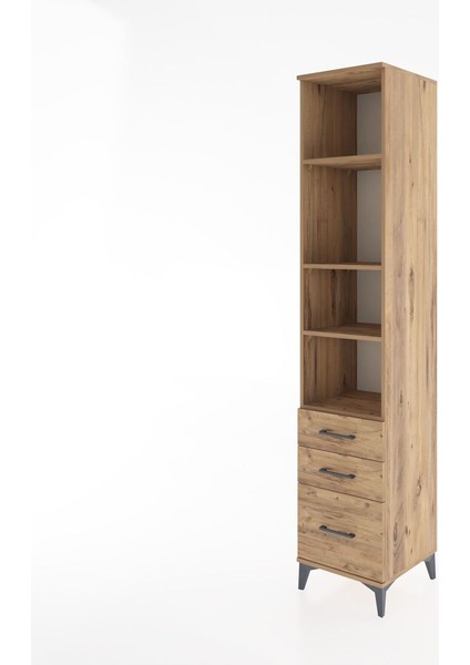 Hyperion Dolap 4 Raflı 3 Çekmeceli 44X44X221 Çam-Çam modelleri