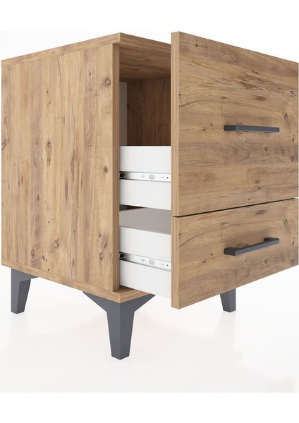 Hyperion Komodin 2 Çekmeceli 44X44X64 Çam-Çam fırsatları