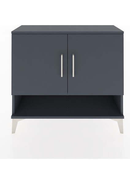 Arges Şifonyer 2 Raflı 2 Kapaklı 88X30X80 Antrasit-Antrasit