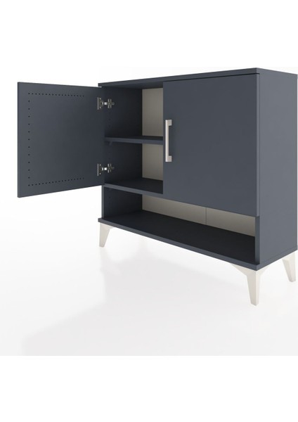 Arges Şifonyer 2 Raflı 2 Kapaklı 88X30X80 Antrasit-Antrasit fırsatları
