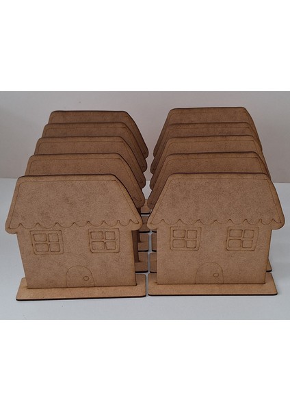 10 Adet Ev Aktivite Okul Kurs Etkinlik Anaokulu Kreş Ahşap Boyama Seti