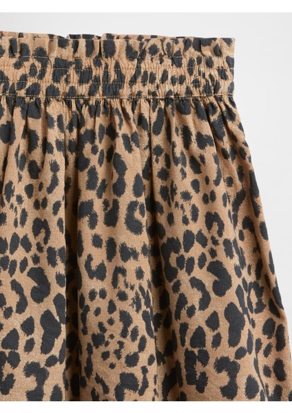Kız Bebek Kahverengi Leopar Desenli Etek fiyatları