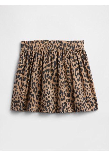 Kız Bebek Kahverengi Leopar Desenli Etek modelleri