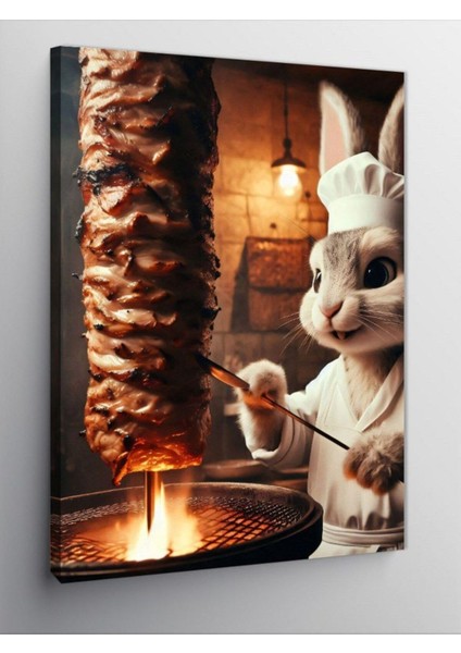 Kanvas Tablo Dönerci Tavşan 70 x 100 CNVSDKEY-125829-70-100