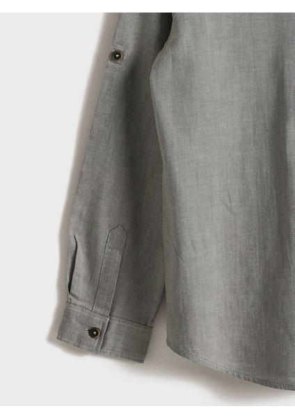 Yeni Sezon Hakim Yaka Basic Uzun Kollu Erkek Çocuk Gömlek modelleri