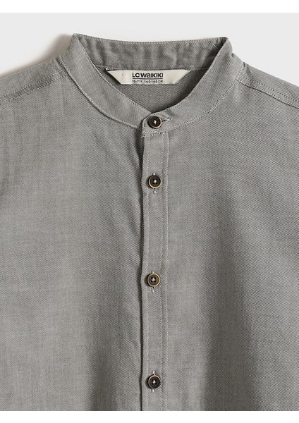 Yeni Sezon Hakim Yaka Basic Uzun Kollu Erkek Çocuk Gömlek fırsatları