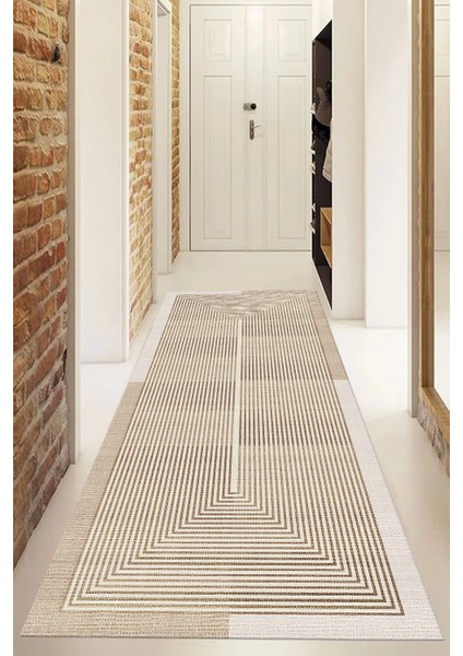 Kahverengi Dijital Baskılı Kaymaz Taban Modern Mutfak ve Salon Halısı Yolluk fiyatları