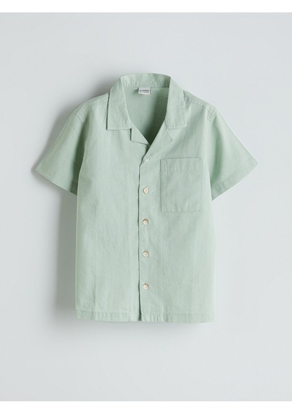 Yeni Sezon Keten Karışımlı Erkek Çocuk Gömlek