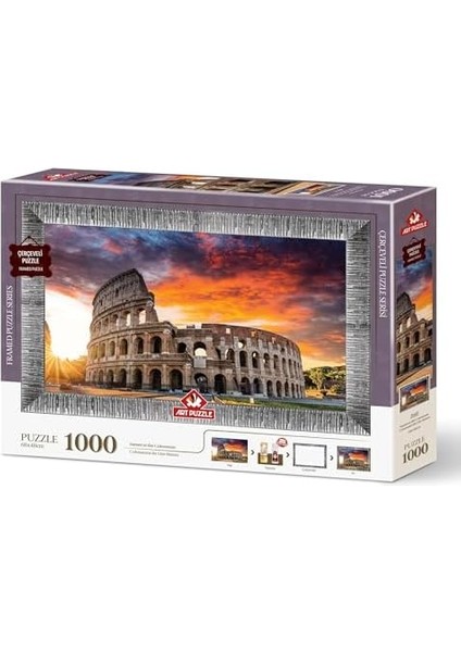 Puzzle Colosseum&apos;da Gün Batımı 1000 Parça Çerçeveli Puzzle fiyatları