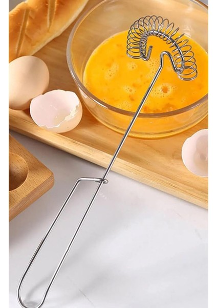 Yaylı Yumurta Çırpıcı Metal Mikser Krem ve Sos Karıştırıcı Pratik Mutfak Aparatı
