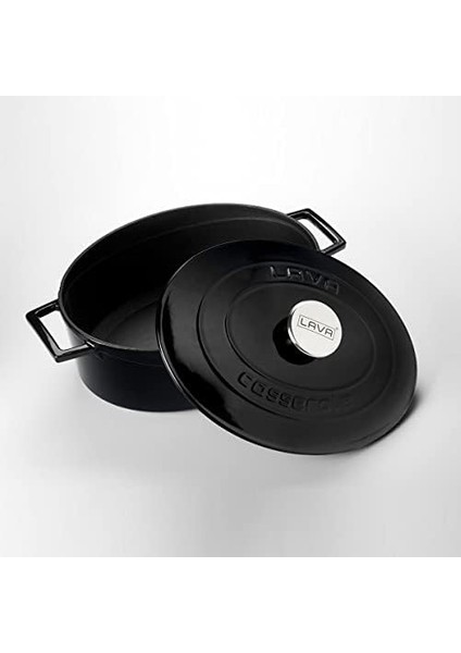 Metal Oval Döküm Tencere, 29 Cm, 4.67 L Hacim, Siyah fiyatları