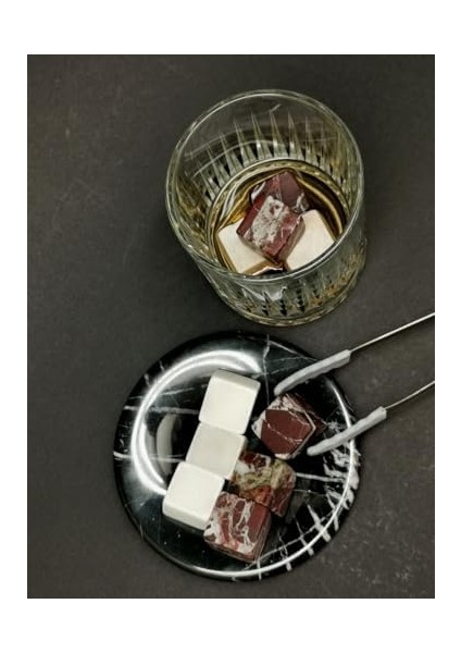 Beyaz Vişne Mermer Viski Taşı (9 Adet) Kutulu Babalar Günü Hediyesi fiyatları