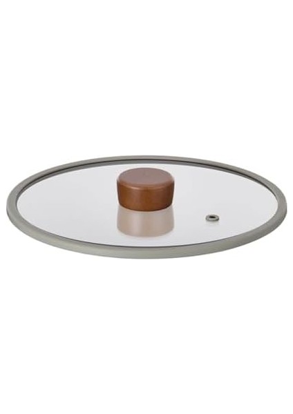 Fika 24CM Düz Silikon Çerçeveli Cam Kapak Gri fiyatları