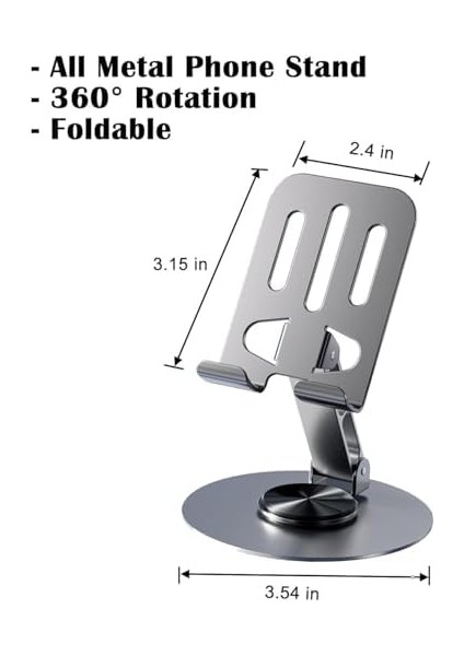 Katlanabilir Masaüstü Telefon Tutucu Tablet 360 Derece Dönen Ayarlanabilir modelleri