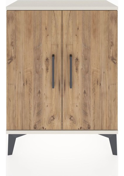 Arges Komodin 2 Raflı 2 Kapaklı 60X30X80 Aytaşı-Çam