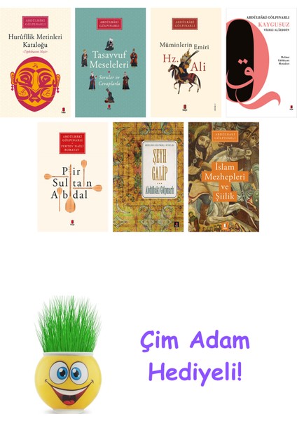 Abdülbaki Gölpınarlı 7 Kitap Seti + Çim Adam Hediye