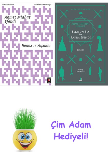 Ahmet Mithat Efendi 2 Kitap Seti + Çim Adam Hediye