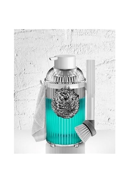 Haus Mutfak Bulaşık Temizlik Seti Havlu Askısı Fırça Sabunluk Füme 3369 fiyatları