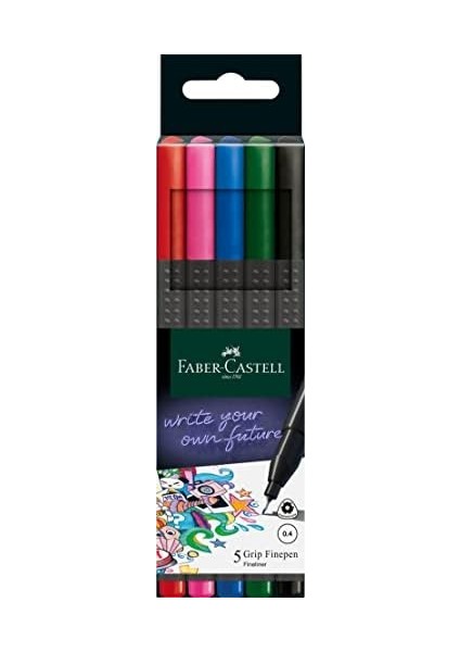 Grip Keçe Uçlu Seti, 5’li, Klasik Renkler, 0.4 Mm, Metal Destekli, Ergonomik Üçgen Gövde fiyatları