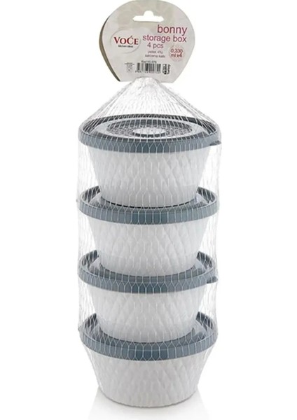 Petek 4'lü Saklama Kabı 0,330 ml ROYALEKS-VC-205