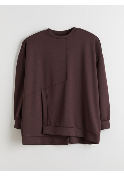 Yeni Sezon Bisiklet Yaka Kadın Spor Sweatshirt