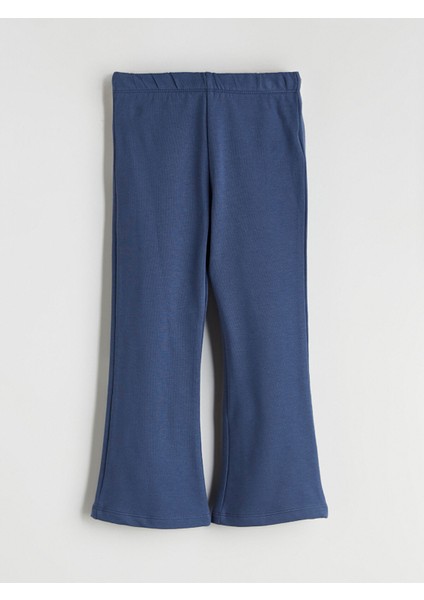 Yeni Sezon Beli Lastikli Ispanyol Paça Kız Çocuk Tayt