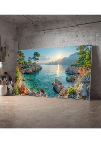 Kanvas Tablo Sakin Su Kenarı Dekoratif Kanvas Tablo 70 x 100