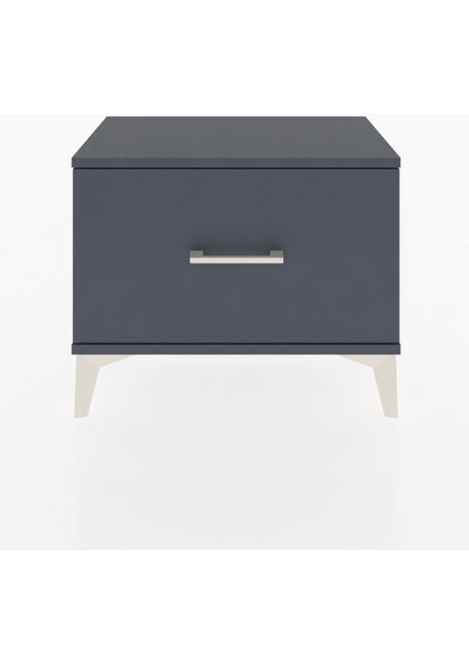 Arges Komodin Tek Çekmeceli 60X30X48 Antrasit-Antrasit