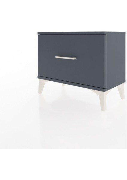 Arges Komodin Tek Çekmeceli 60X30X48 Antrasit-Antrasit modelleri