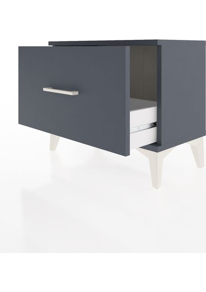 Arges Komodin Tek Çekmeceli 60X30X48 Antrasit-Antrasit fırsatları