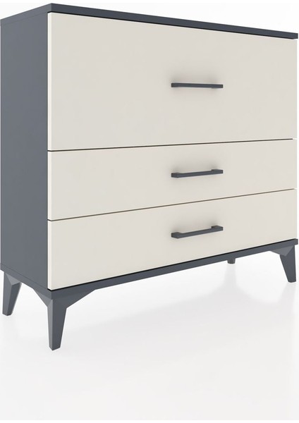 Arges Şifonyer 3 Çekmeceli 88X30X80 Antrasit-Aytaşı fiyatları