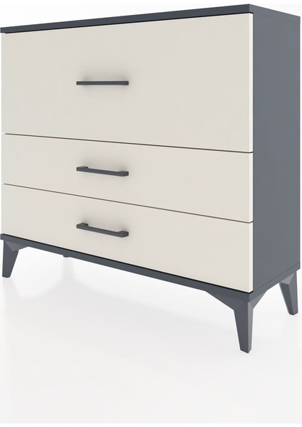 Arges Şifonyer 3 Çekmeceli 88X30X80 Antrasit-Aytaşı modelleri