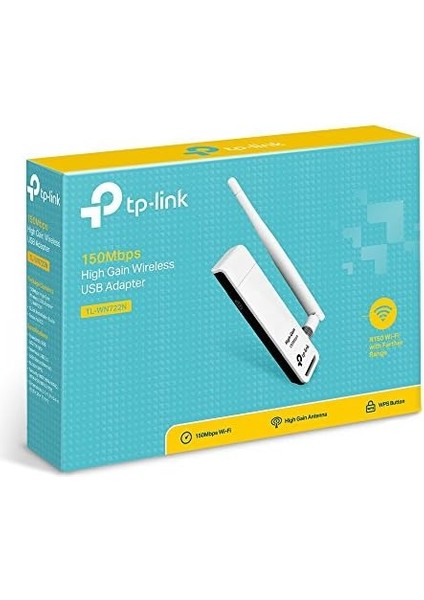 TL-WN722N, N150 Mbps Yüksek Kazanımlı Kablosuz Usb, 4dbi Ayrılabilir fiyatları