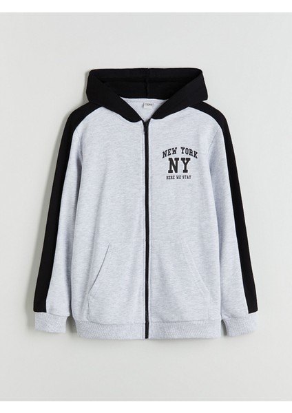 Yeni Sezon Kapüşonlu Erkek Çocuk Fermuarlı Sweatshirt