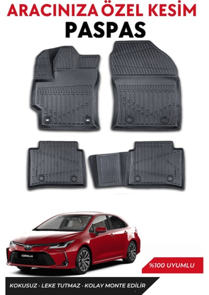 Toyota Corolla 2020-2021-2022-2023-2024-2025 Model Bagaj Havuzu+Paspas Full Takım+Hediyeli