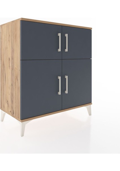 Hyperion Şifonyer 2 Raflı 4 Kapaklı 88X44X96 Çam-Antrasit fiyatları