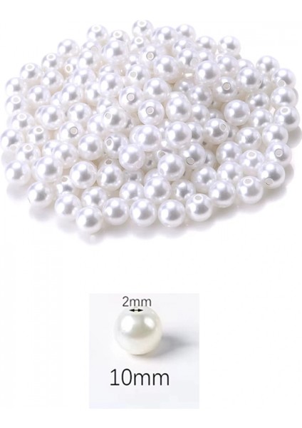 250 Gram 10MM Beyaz Renk Plastik Inci Boncuk Çanta ve Takı Yapım Boncuğu (~475 Adet) fiyatları