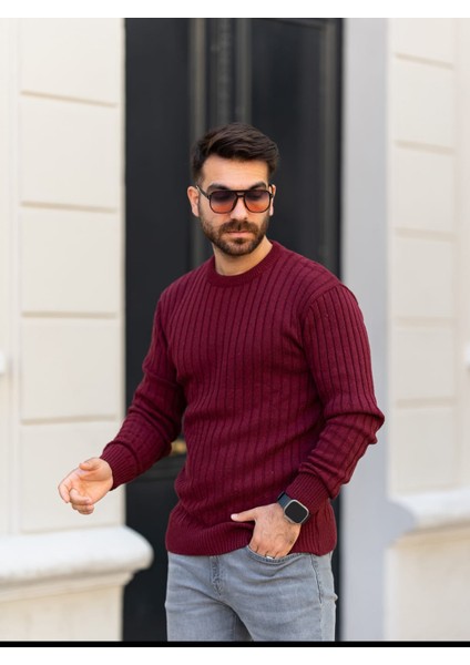 Bisiklet Yaka Triko Kazak